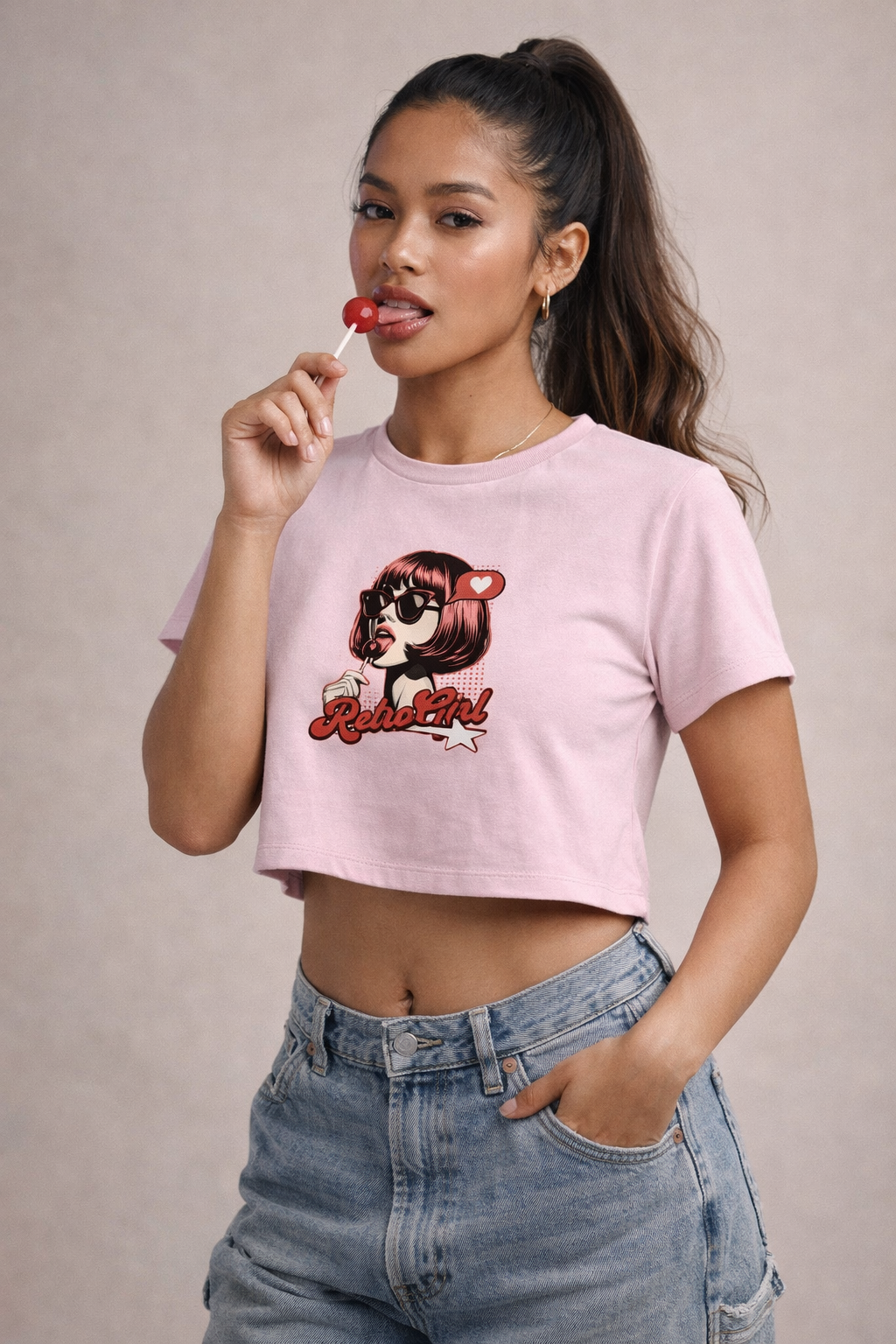 Retro Girl Baby Tee
