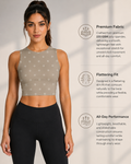 Brown Dots Sports Crop Top