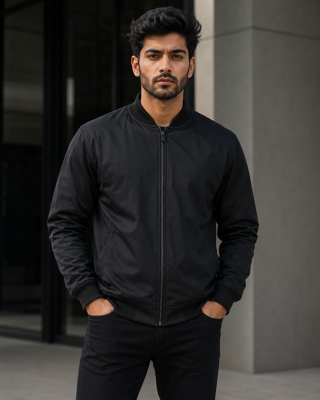 Black Bomber Jacket