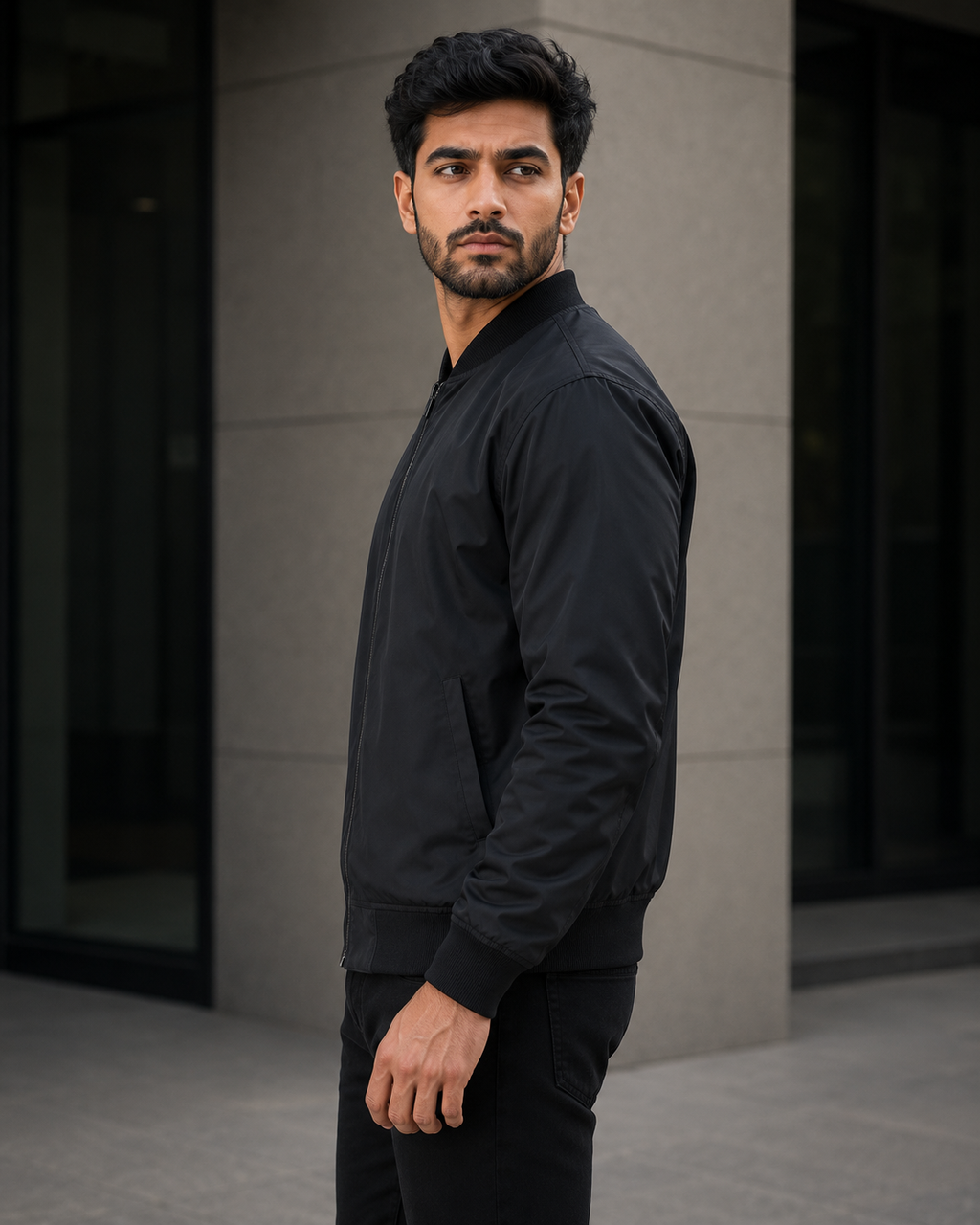 Black Bomber Jacket