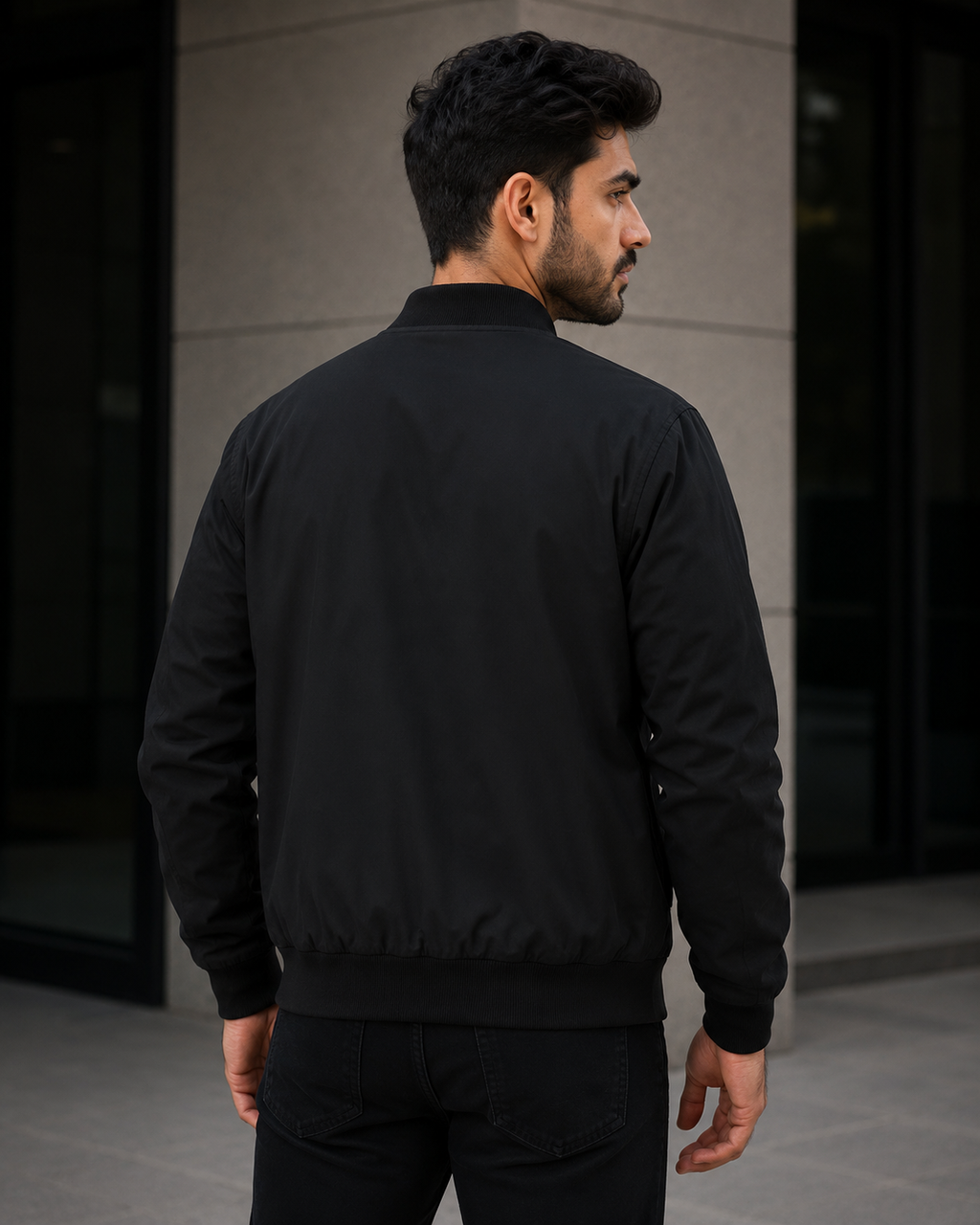 Black Bomber Jacket