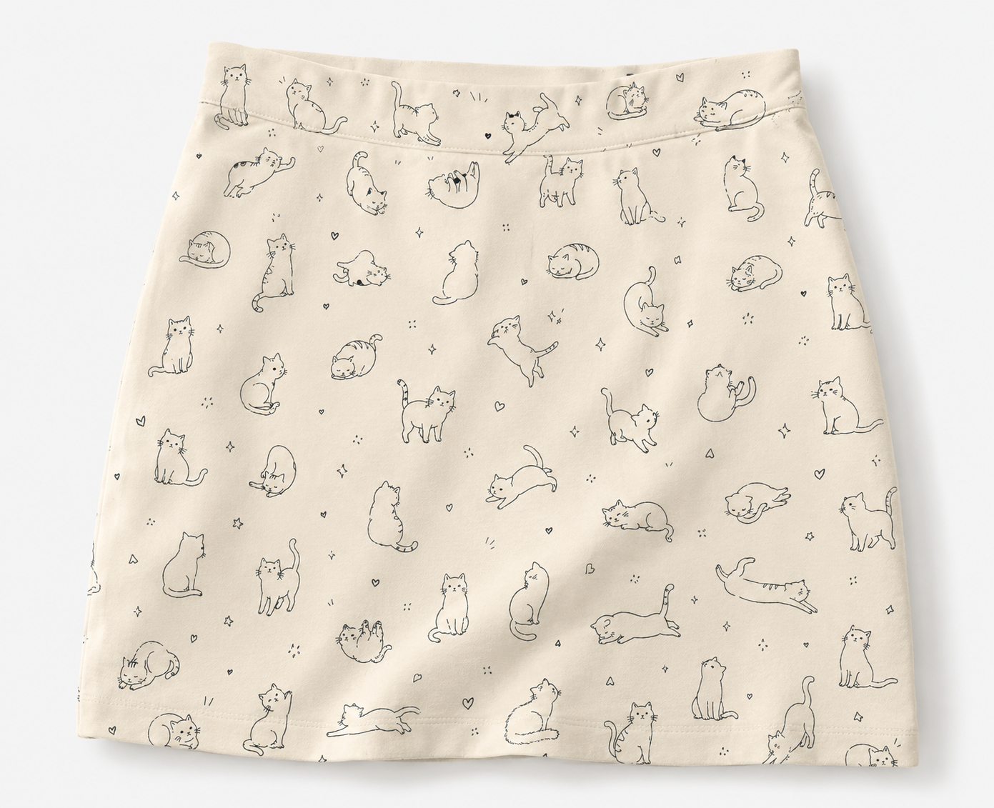 Cat Doodle Mini Skirt
