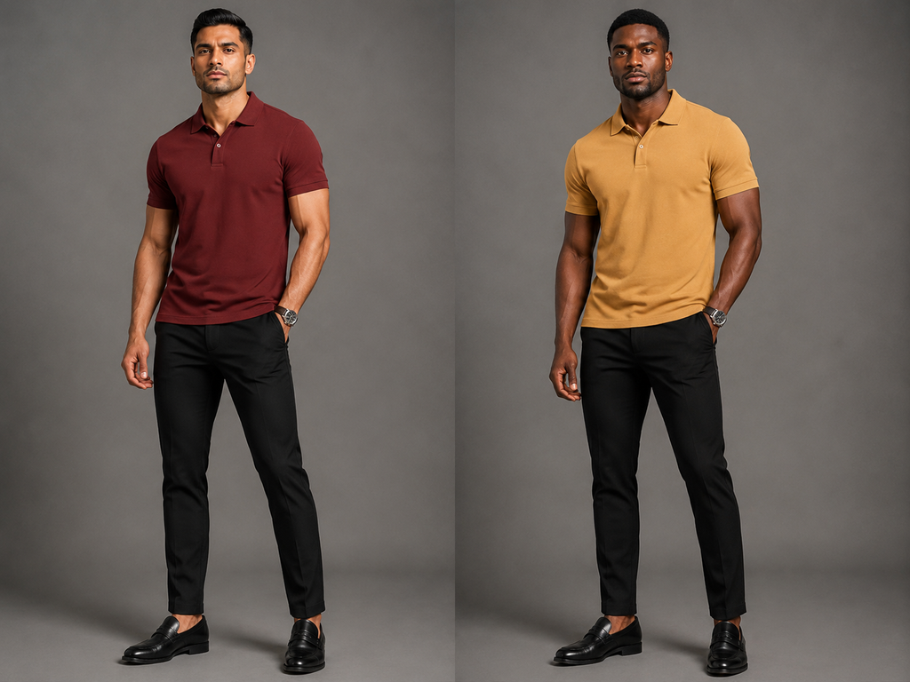 Premium Pique Waffle Knit Polo