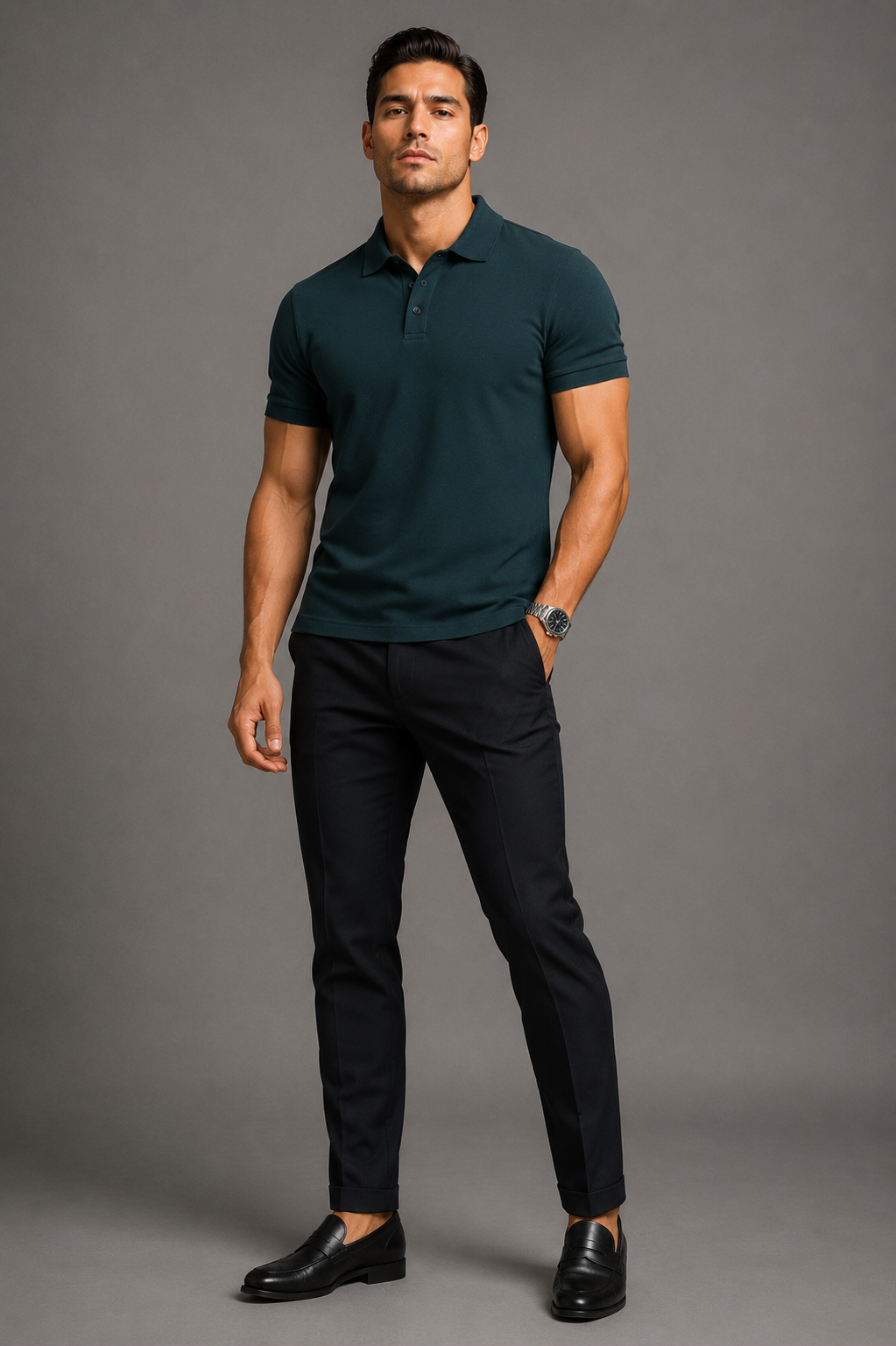 Premium Pique Waffle Knit Polo
