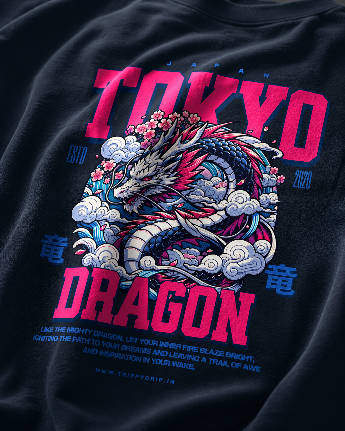 Tokyo Dragon Terry Oversized Tee
