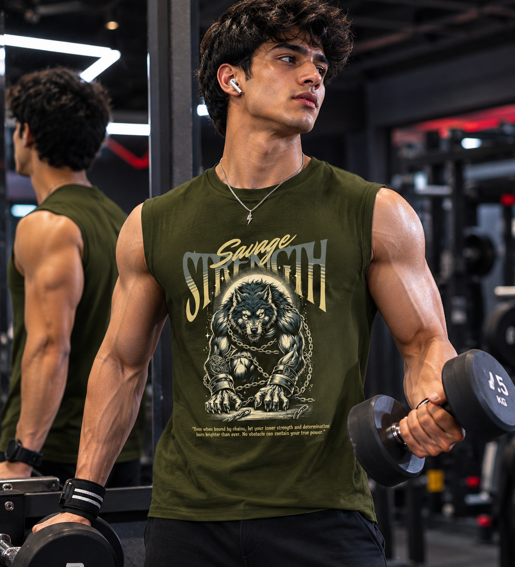 Savage Strength Men's Sleeveless T-Shirt