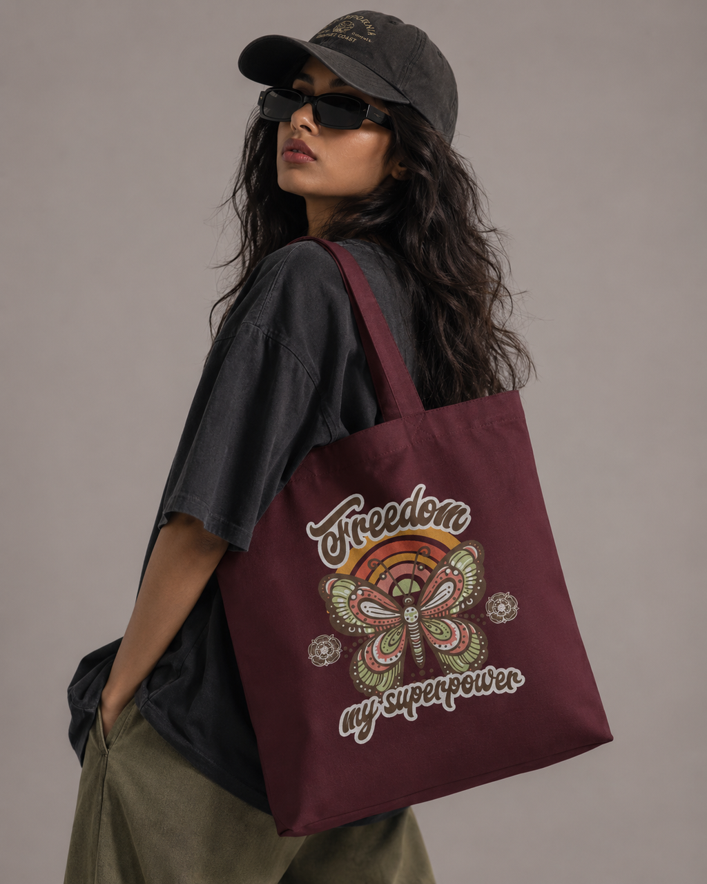Superpower Tote Bag Zipper