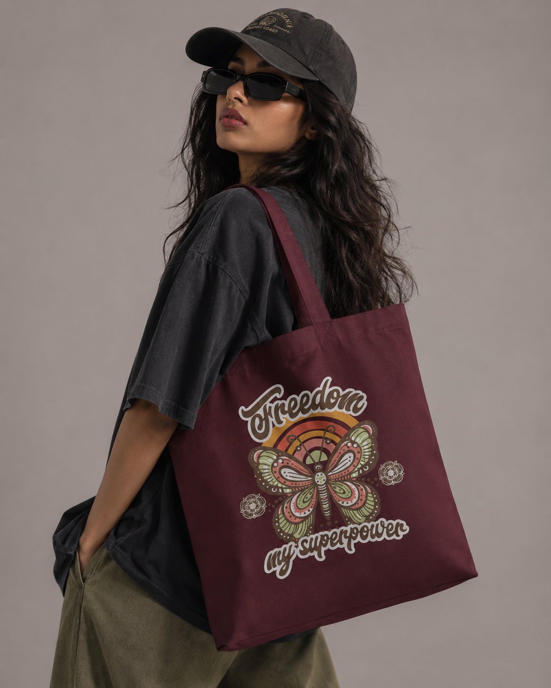 Superpower Tote Bag Zipper