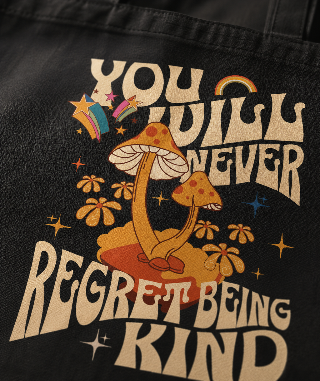 Being Kind Tote Bag Zipper