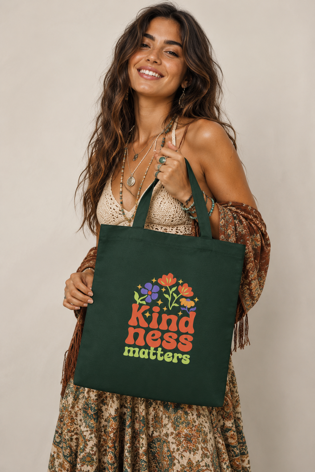 Kindness Matters Tote Bag Zipper
