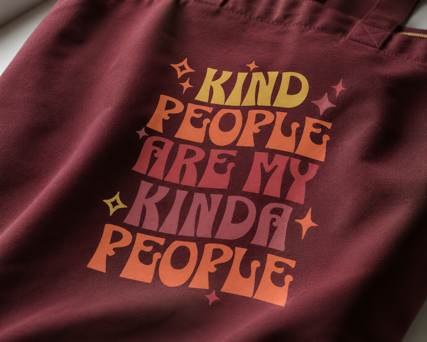 Kind People Tote Bag Zipper