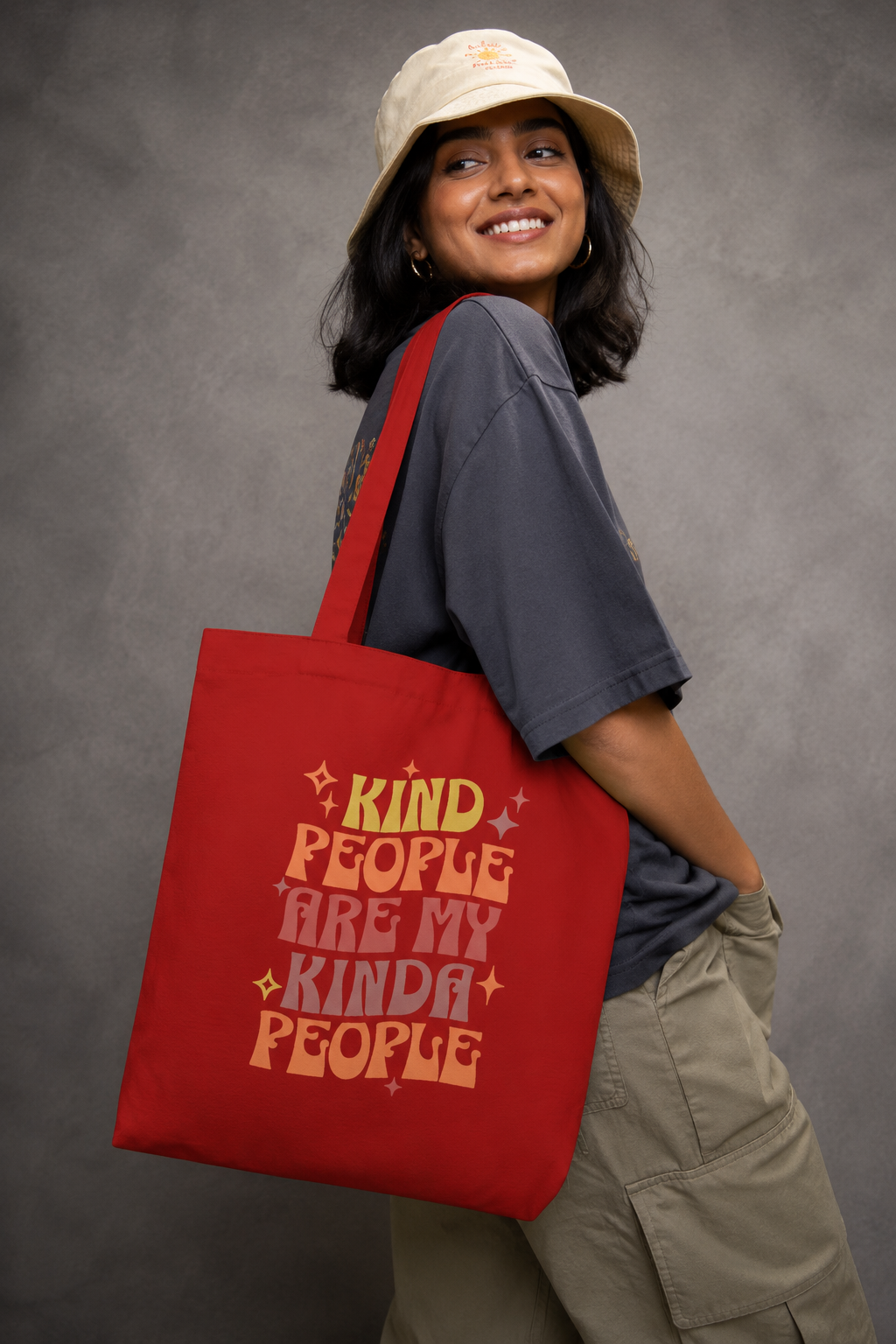 Kind People Tote Bag Zipper