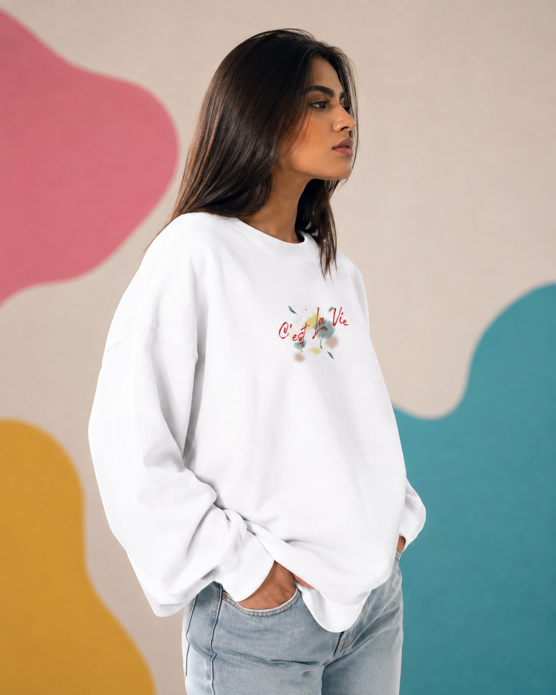 C'est La Vie! Unisex Oversized Sweatshirt