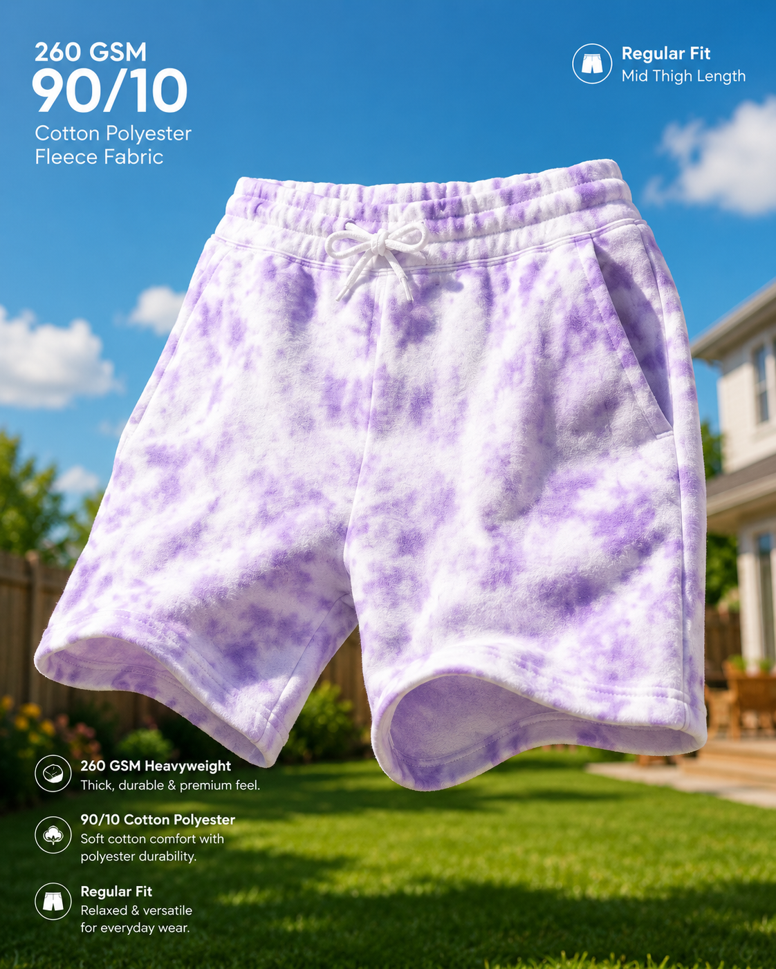 Unisex Tie Dye Shorts