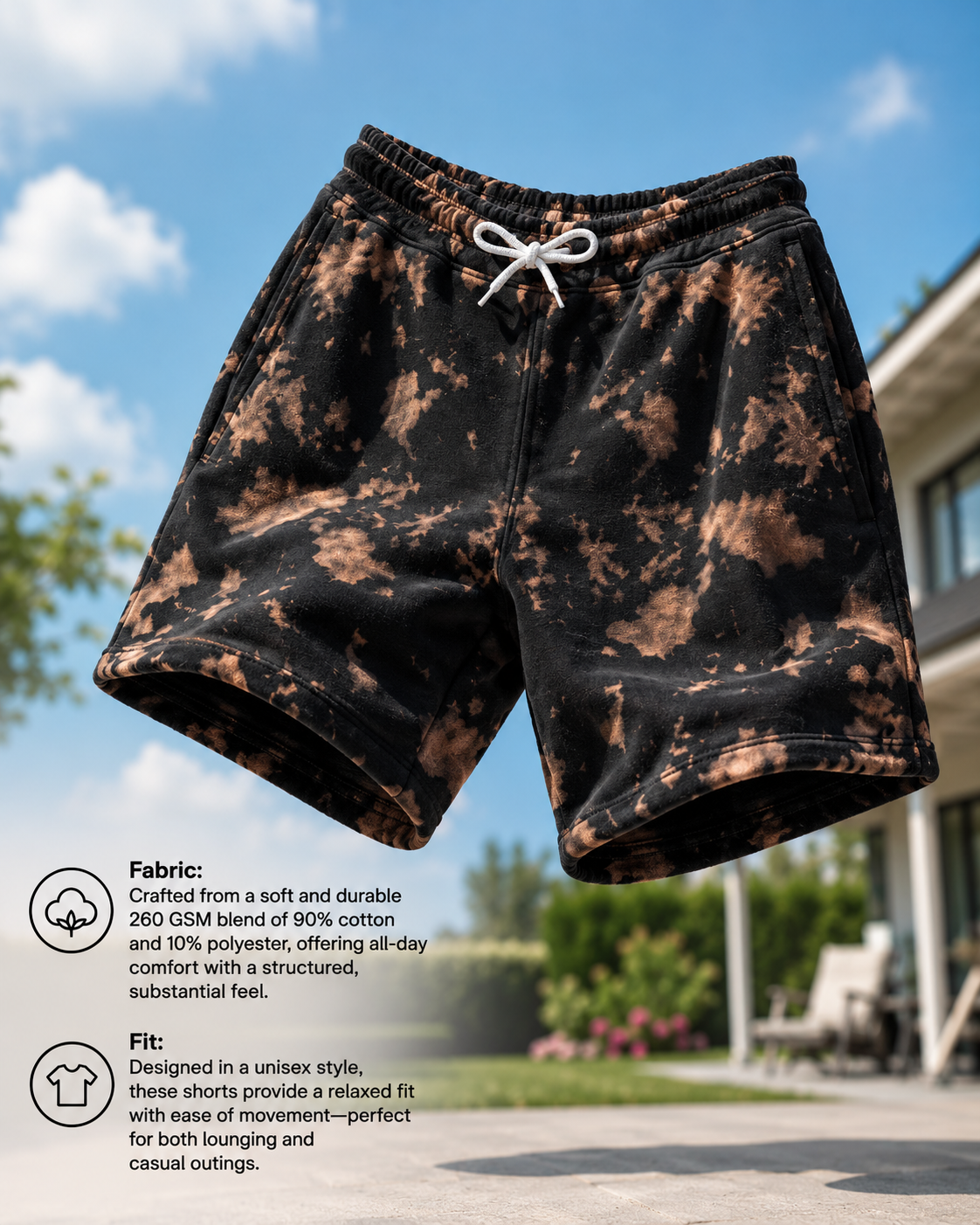 Unisex Tie Dye Shorts