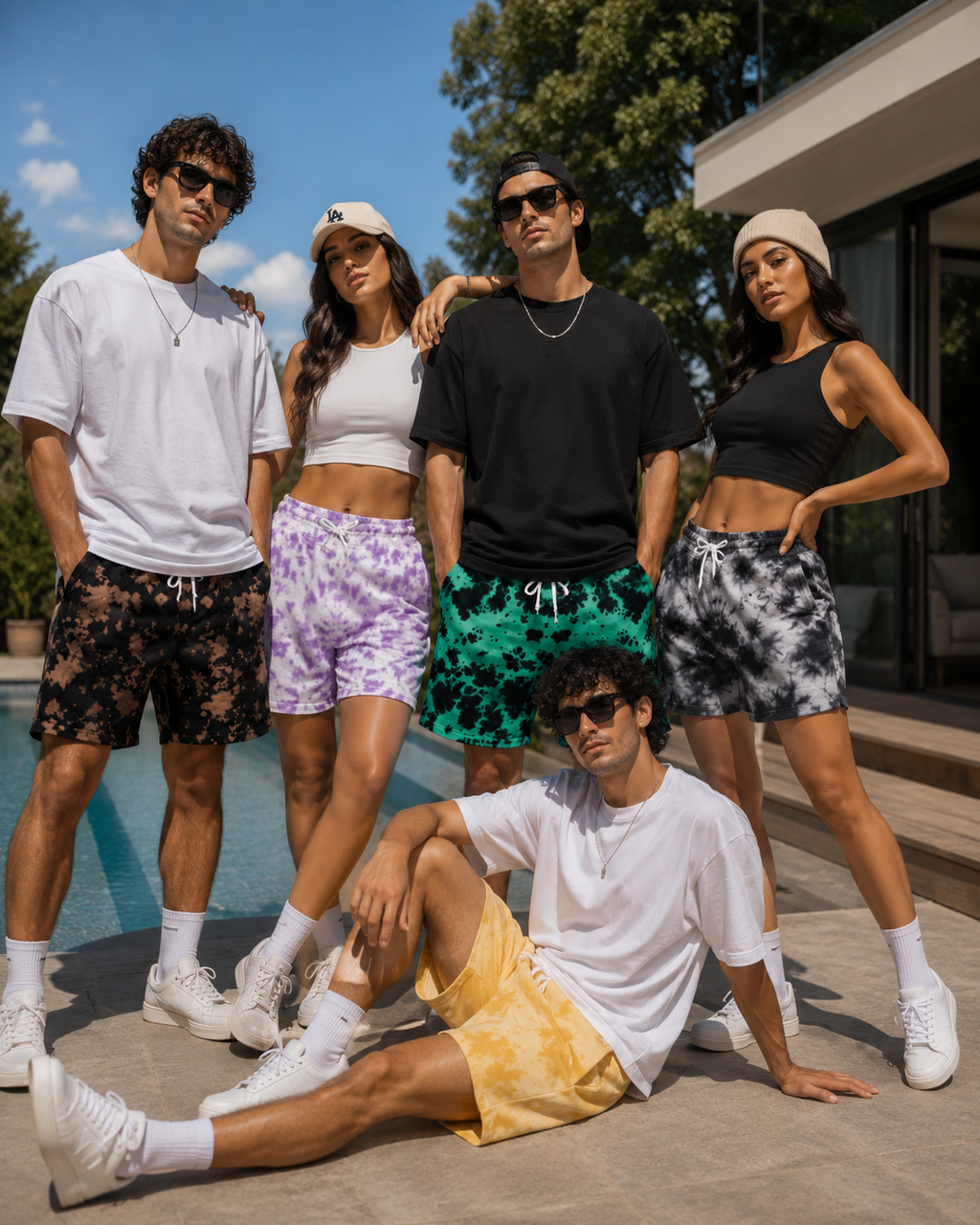 Unisex Tie Dye Shorts