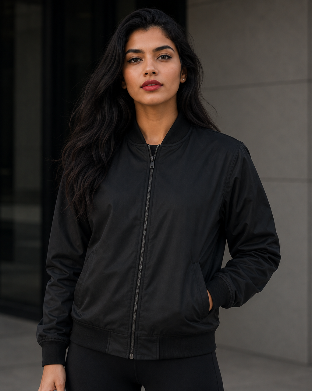 Black Bomber Jacket