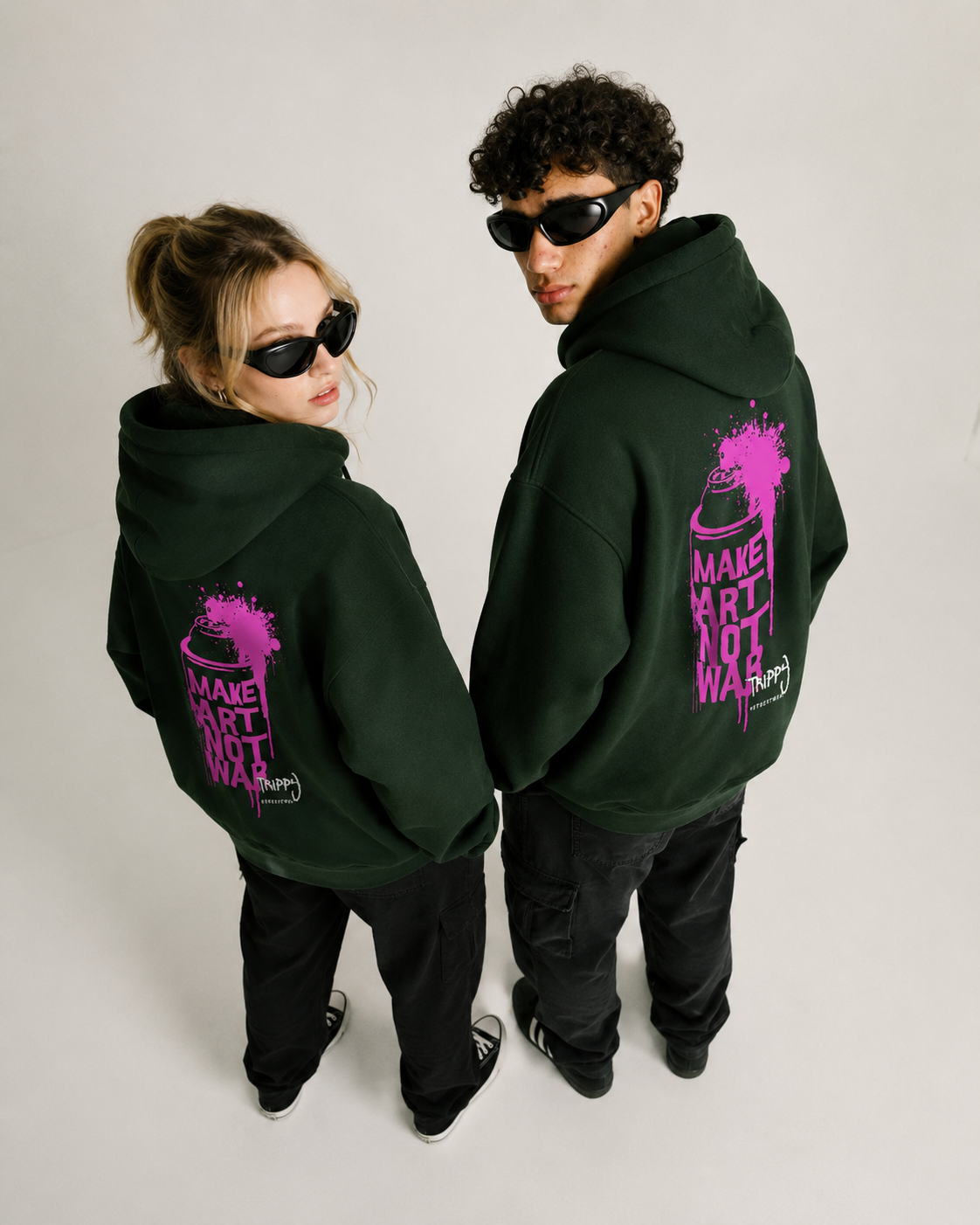 Make Art Not War Oversized Hoodie