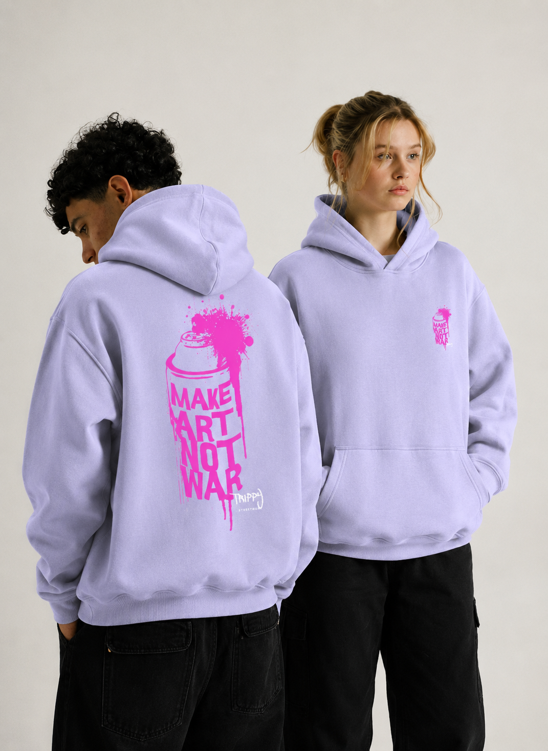 Make Art Not War Oversized Hoodie