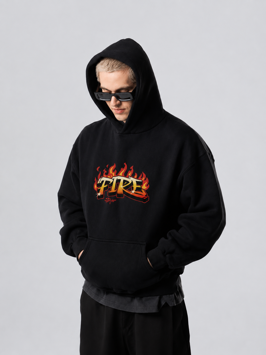 Fire Oversized Hoodie