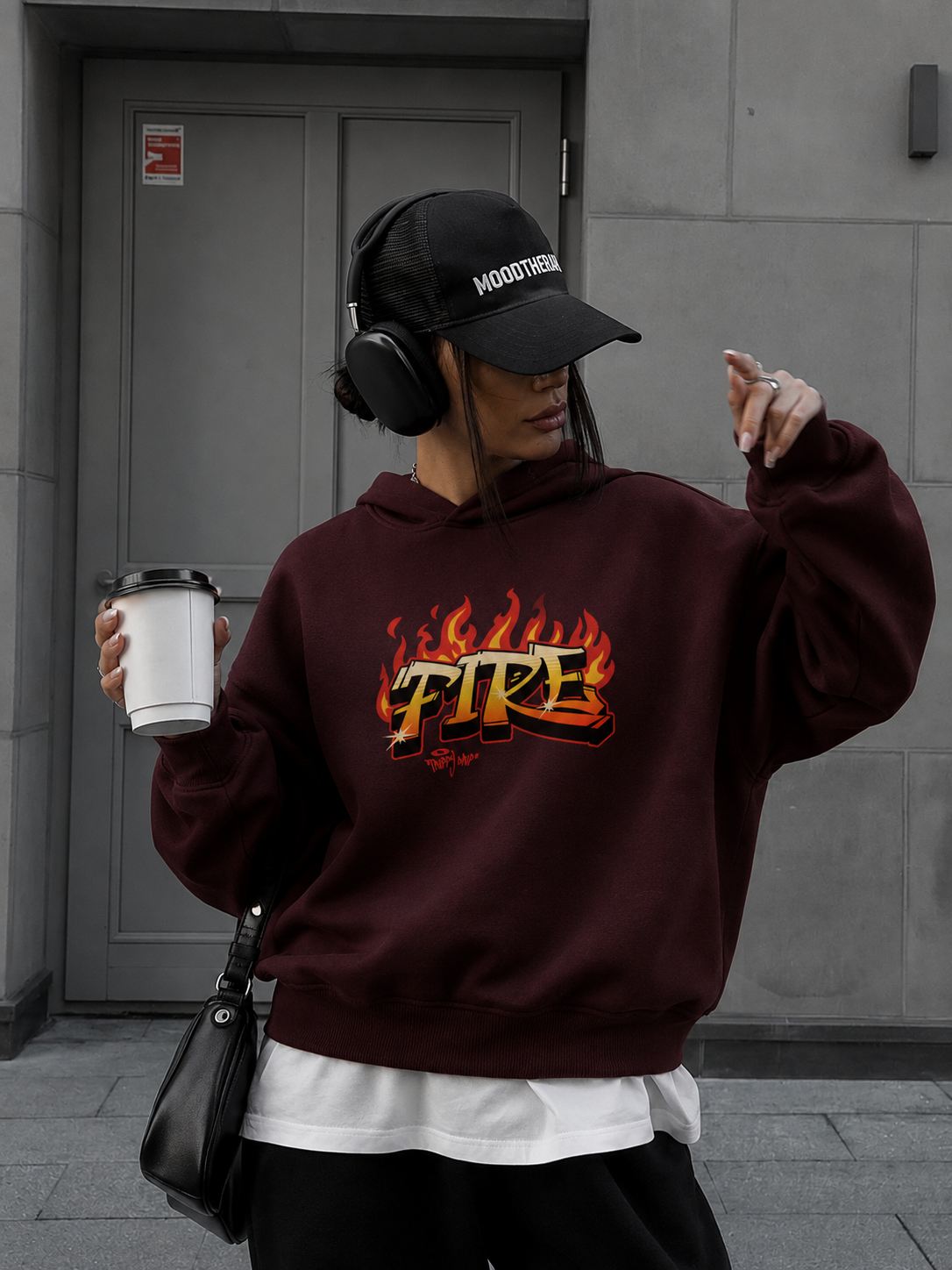 Fire Oversized Hoodie