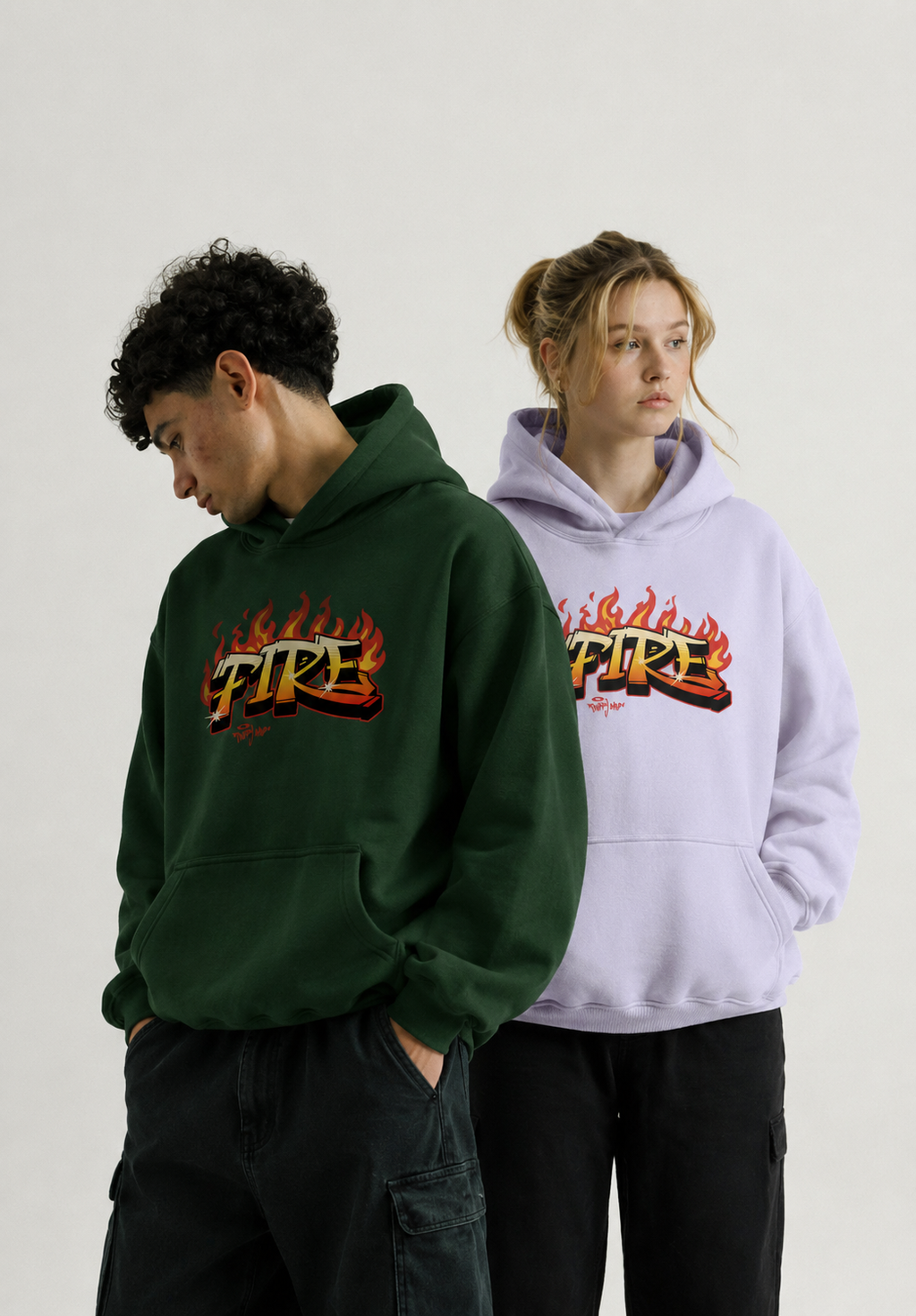 Fire Oversized Hoodie