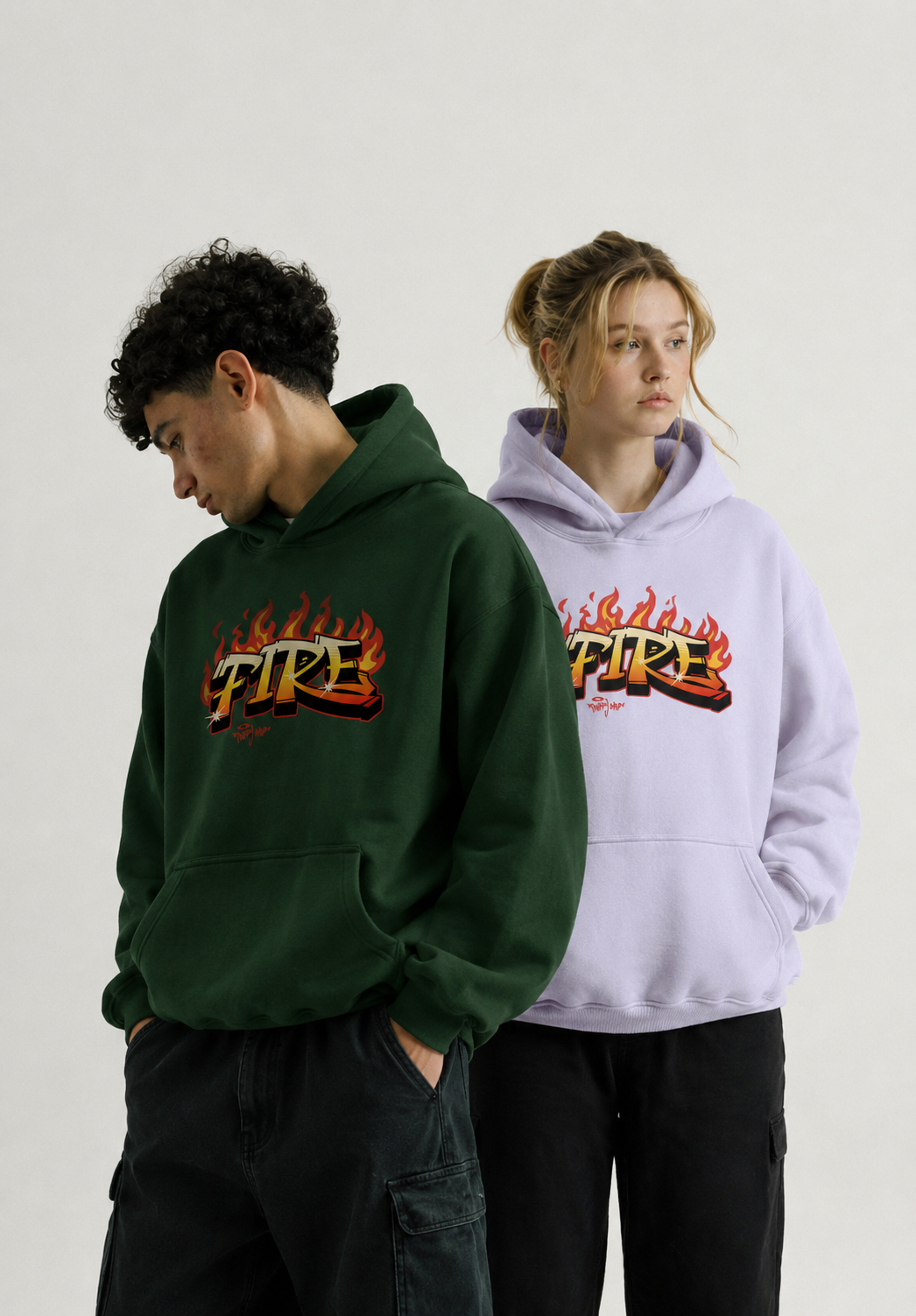 Fire Oversized Hoodie