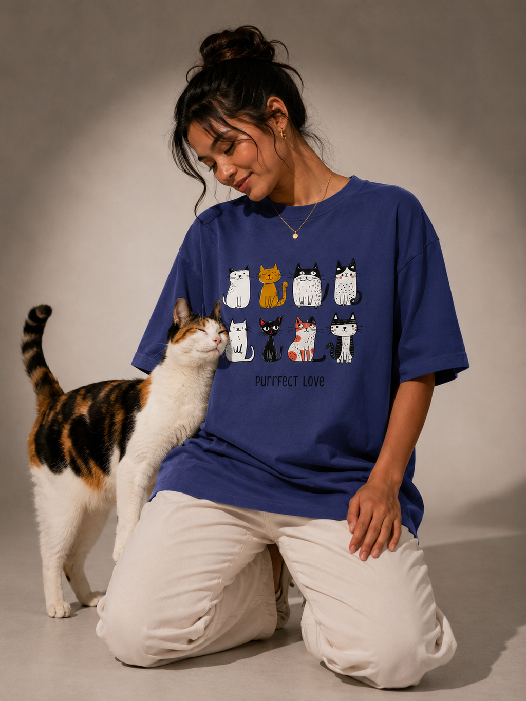 Purrrr..fect Love! Oversized Classic T-Shirt
