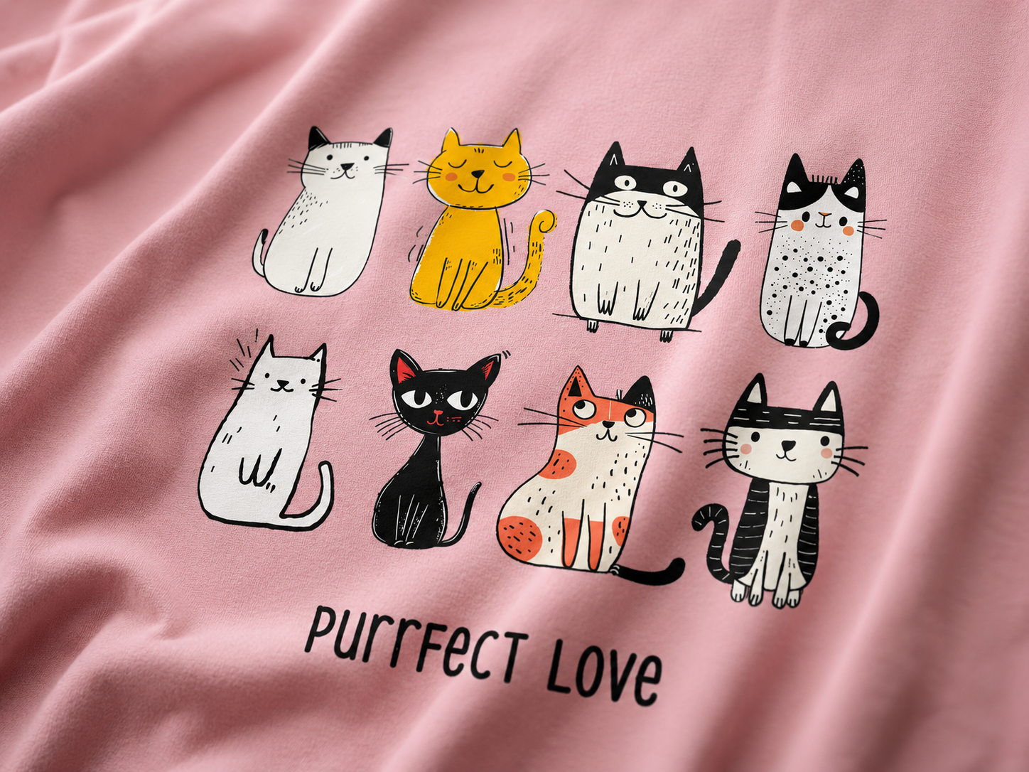 Purrrr..fect Love! Oversized Classic T-Shirt