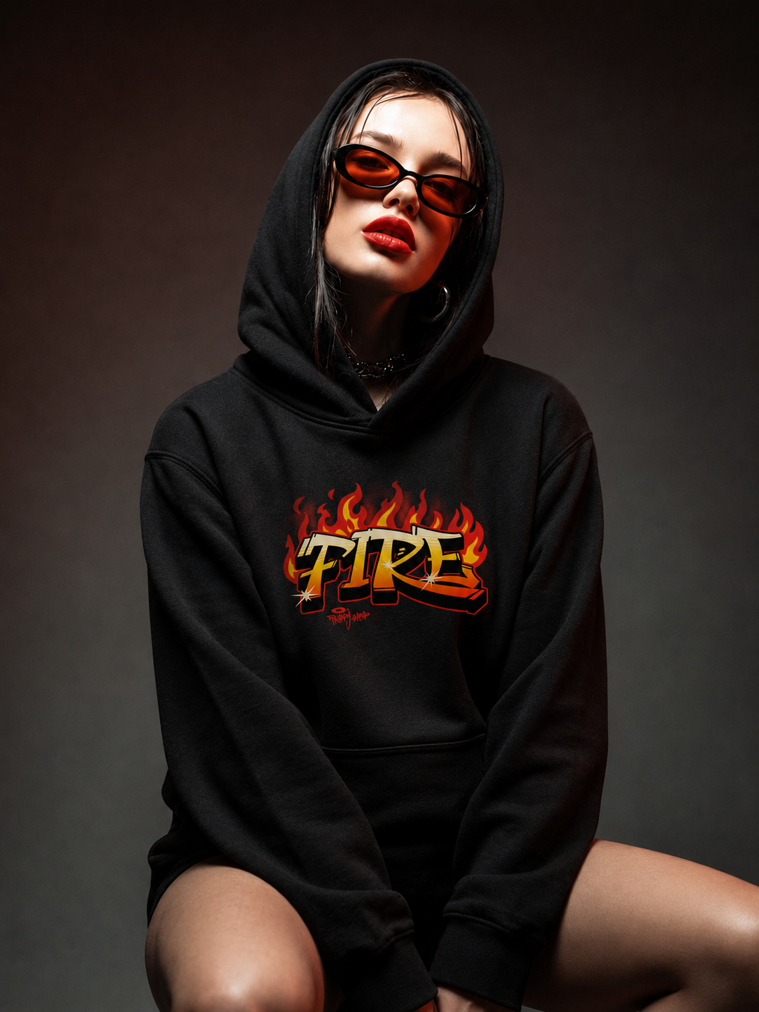 Fire Oversized Hoodie